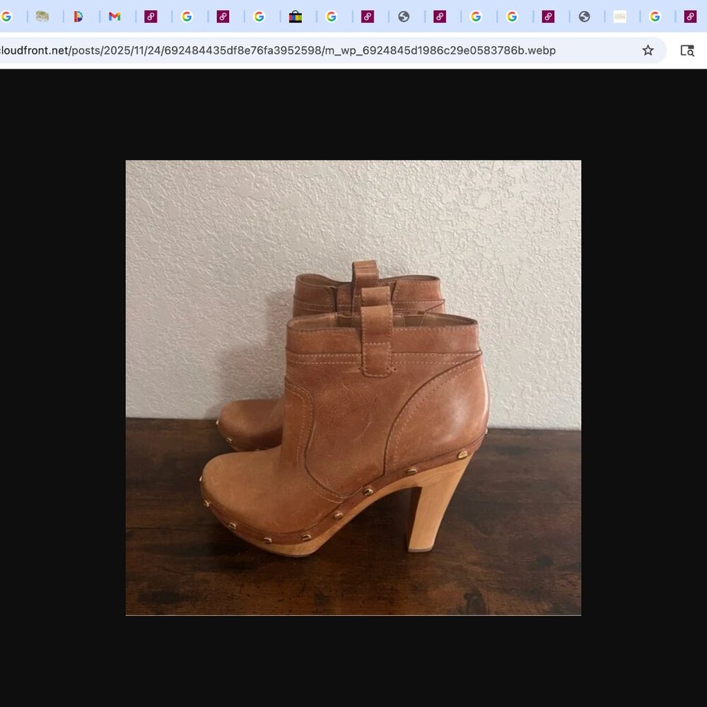 TORY BURCH Genevra Leather Studded Clog Heel Bootie